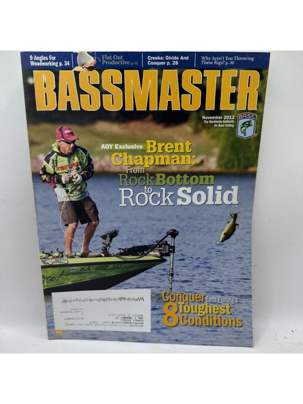 Bassmaster Magazine November 2012 Brent Chapman Feature Bass Fishing Strategies